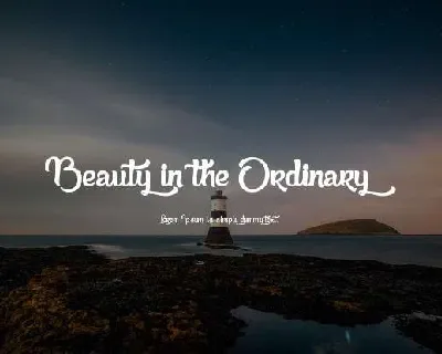 Beauty in the Ordinary font