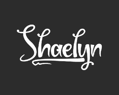 Shaelyn font
