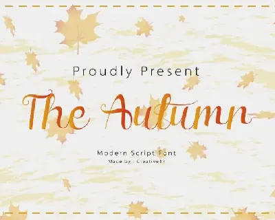 The Autumn Calligraphy font