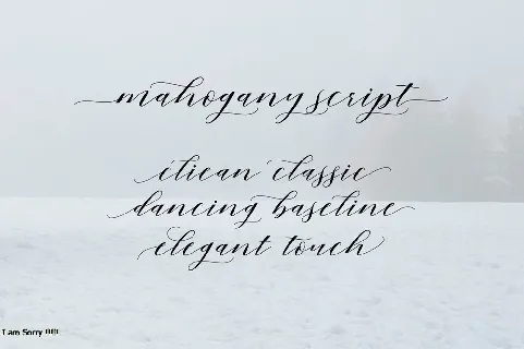 Mahogany Script font