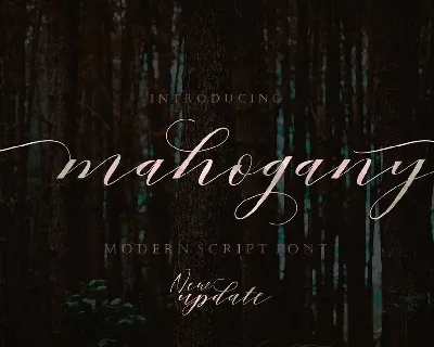 Mahogany Script font