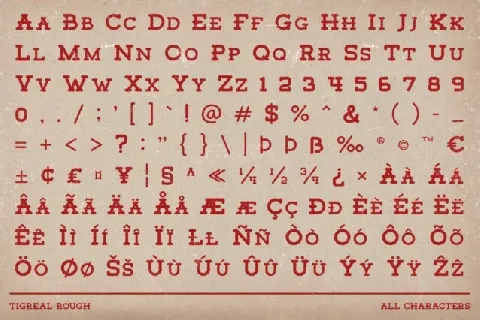 Tigreal Rough font