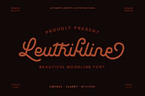 Leuthikline Typeface font