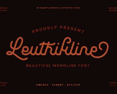 Leuthikline Typeface font