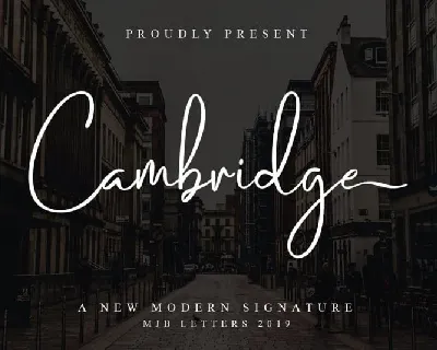 Cambridge Handwritten font