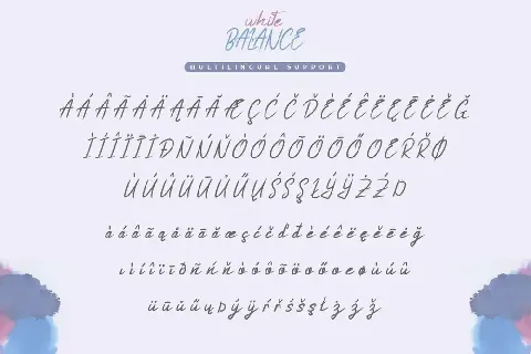 White Balance Demo font