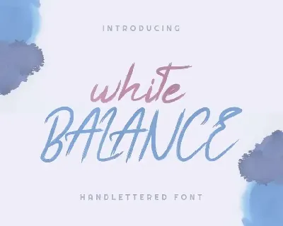 White Balance Demo font