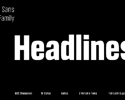 Headlines font