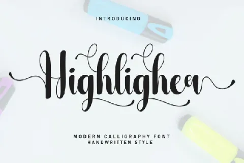 Highligher Script font