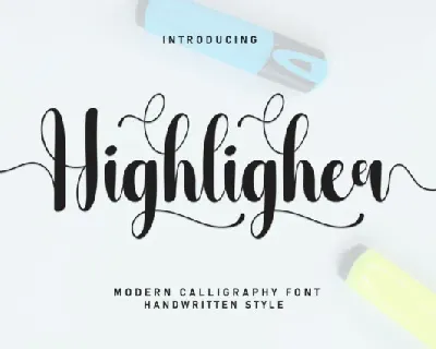 Highligher Script font