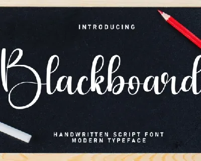 Blackboard Script font