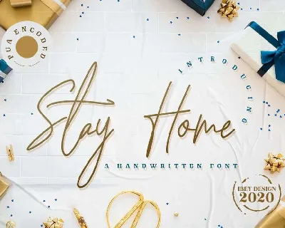 Stay Home font