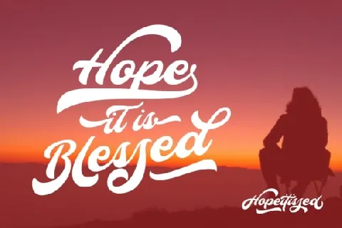 Hopeitissed Script font