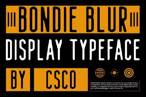 Bondie Blur font