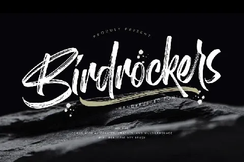 Birdrockers Brush font