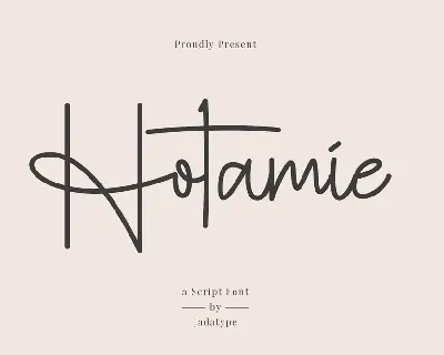 Hotamie font