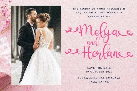 Melya Calligraphy font