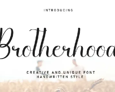 Brotherhood Script Typeface font