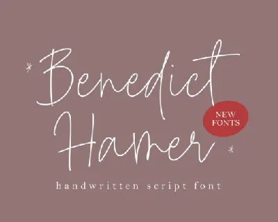 Benedict Hamer font