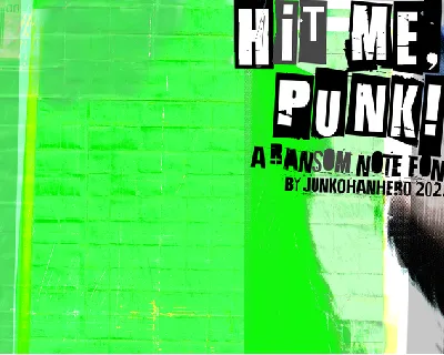 Hit me, punk! font