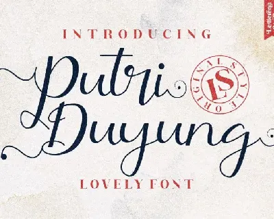 Putri Duyung Calligraphy font