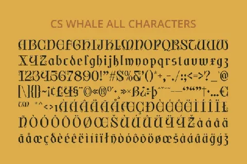 CS Whale font