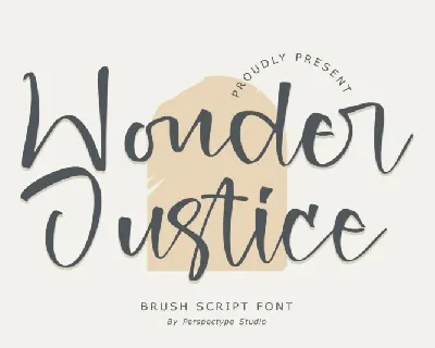 Wonder Justice – Brush Script font