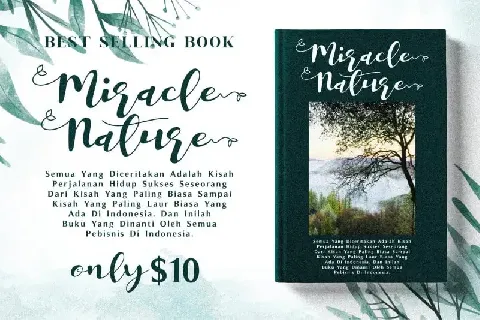 Miracle Nature Calligraphy font