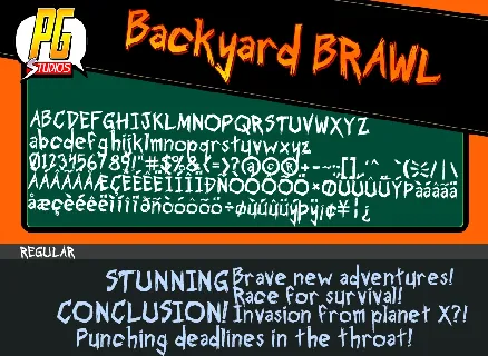 Backyard Brawl font