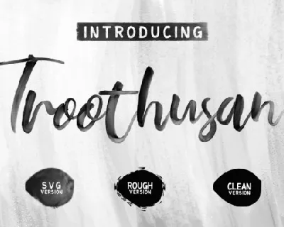 Troothusan Brush font