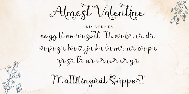 Almost Valentine font