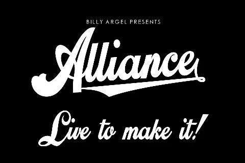 Alliance Personal Use font