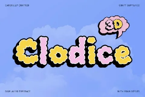 Clodice 3D font