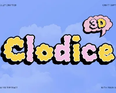 Clodice 3D font