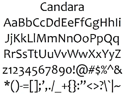 Candara font