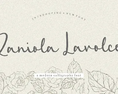 Zaniola Lavolce font