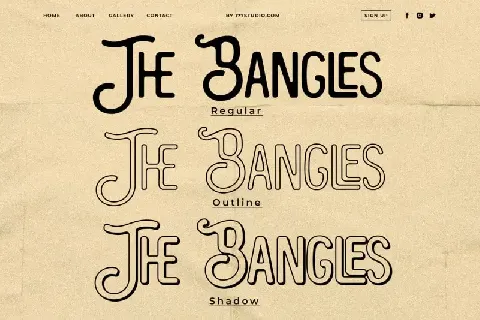 The Bangles – Vintage font