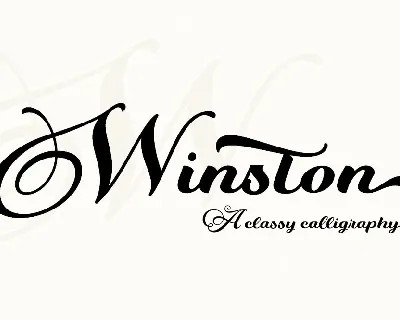 Winston Script font