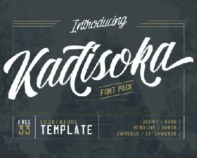 Kadisoka Script Free font