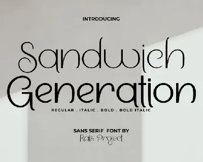 Sandwich Generation font