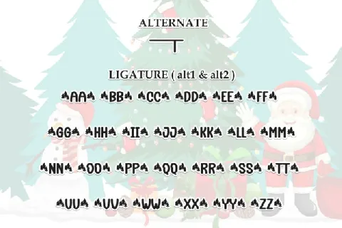 Pine Santa Display font