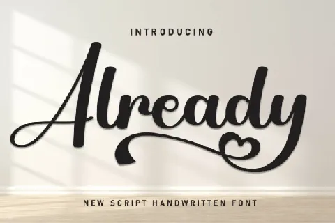 Already Calligraphy font