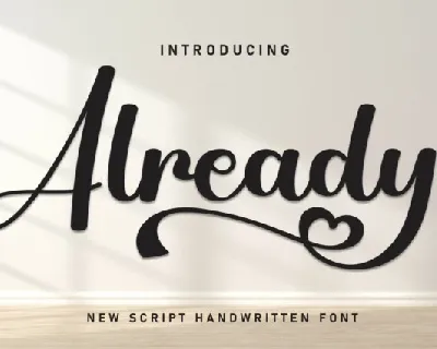 Already Calligraphy font