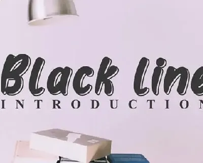 Black line Display font