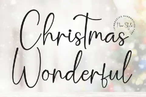 Christmas Wonderful Script font