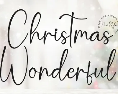 Christmas Wonderful Script font