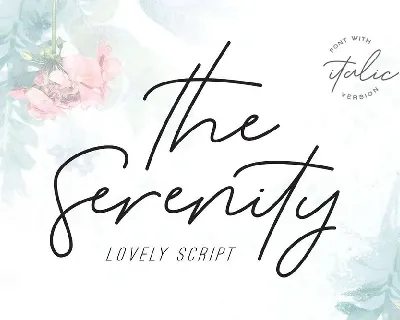 The Serenity Script font