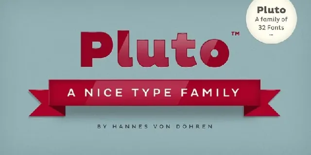 Pluto Family font