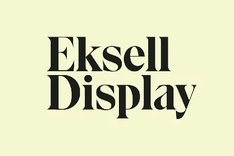 Eksell Display font