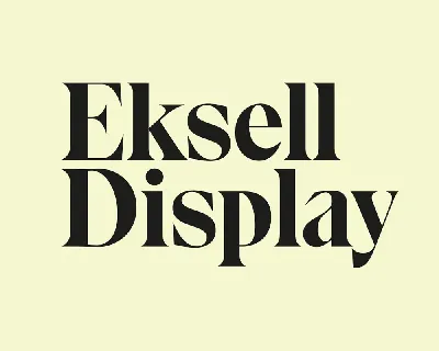 Eksell Display font